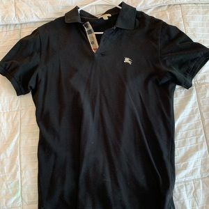 Black Burberry polo.